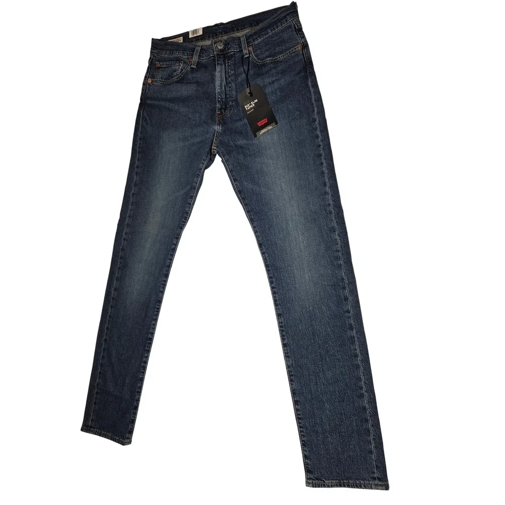 Levi's 512 Slim Taper Mens 33x34 Blue Denim Stretch Jeans 288330850 Premium